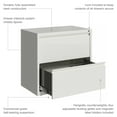 thumbnail image 5 of Hirsh 30" Wide 2-Drawer Lateral File Cabinet, Assorted Colors & Sizes, 5 of 13