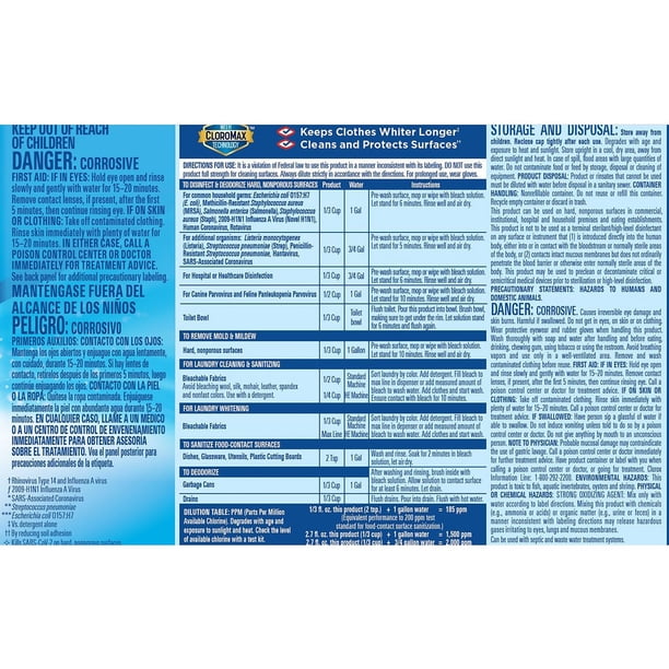 Clorox Performance Bleach, 3 ct., 363 fl. oz. - Samsclub.com