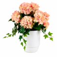 thumbnail image 1 of Artificial 26" Hydrangeas with Mixed Ivy in Ceramic Planter - White, Blue, or Pink, 1 of 5