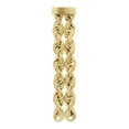 thumbnail image 2 of Kissing Hearts Double Rope Chain Earrings in 14K Gold, 2 of 7