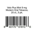 thumbnail image 1 of Velo Plus Mint 9 mg Modern Oral Tobacco, 20 ct., 5 pk., 1 of 1
