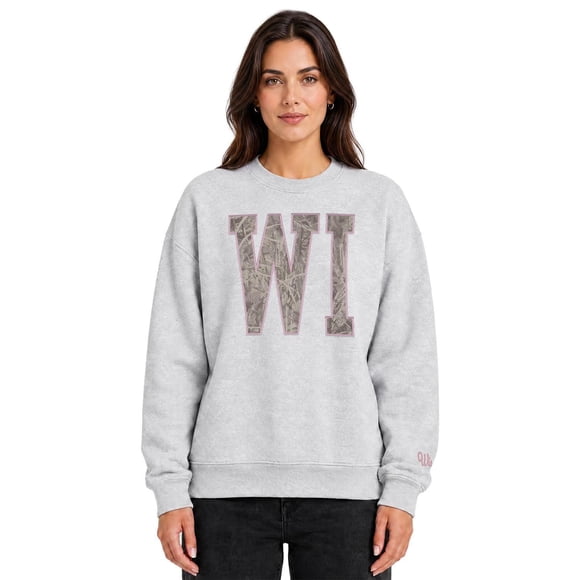 State of Mine Women's Camo Letters State Sweatshirt