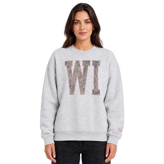 State of Mine Women's Camo Letters State Sweatshirt
