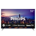 thumbnail image 1 of Philips 55" Class 6600 Series 4K UHD Roku Smart TV, 1 of 19