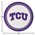 thumbnail image 2 of Texas Christian Horned Frogs NCAA Round Paper Plates, 10", 85 ct., 2 of 8