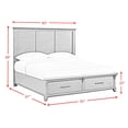 thumbnail image 9 of Society Den Johnshaven King Storage 3PC Bedroom Set in Espresso & Brown, 9 of 11