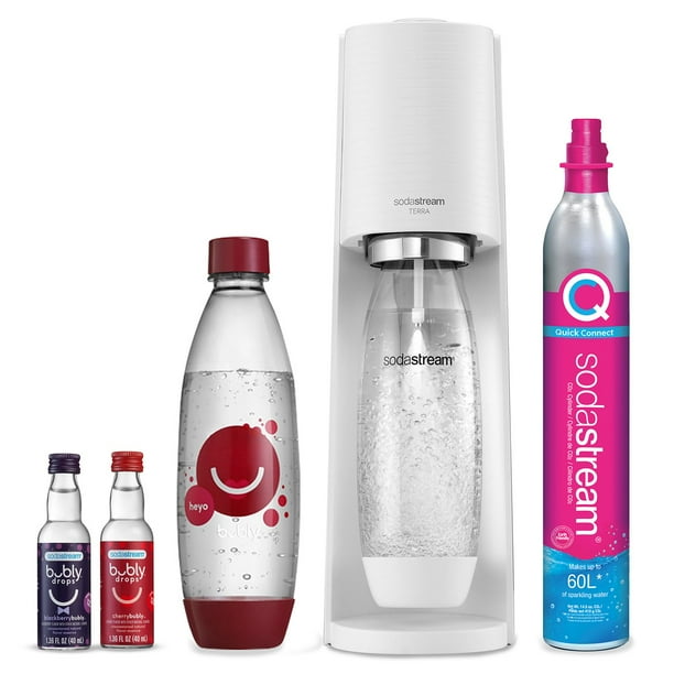SodaStream Terra Starter Kit with Cherry Bubly Designed Bottle