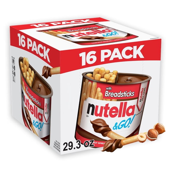 Nutella & GO! Hazelnut and Cocoa Spread + Breadsticks, 1.8 oz., 16 pk.