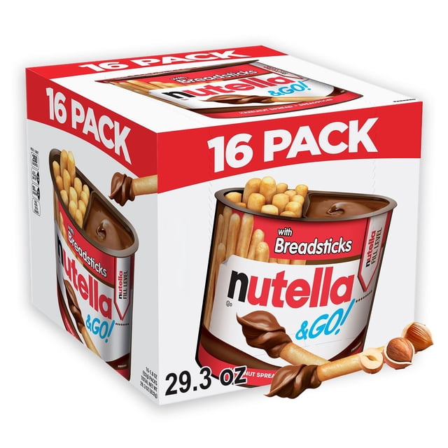 Nutella & GO! Hazelnut and Cocoa Spread + Breadsticks, 1.8 oz., 16 pk.