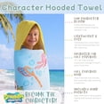 thumbnail image 5 of Kids Character 100% Cotton Hooded Towel With Hand Pockets, 5 of 9