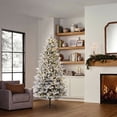 thumbnail image 2 of Member's Mark 7.5' Flocked Silverthorn Pre-Lit Christmas Tree, 2 of 10