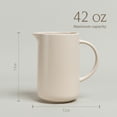 thumbnail image 4 of Over&Back Coupe Stoneware Pitcher, 42oz, 4 of 7