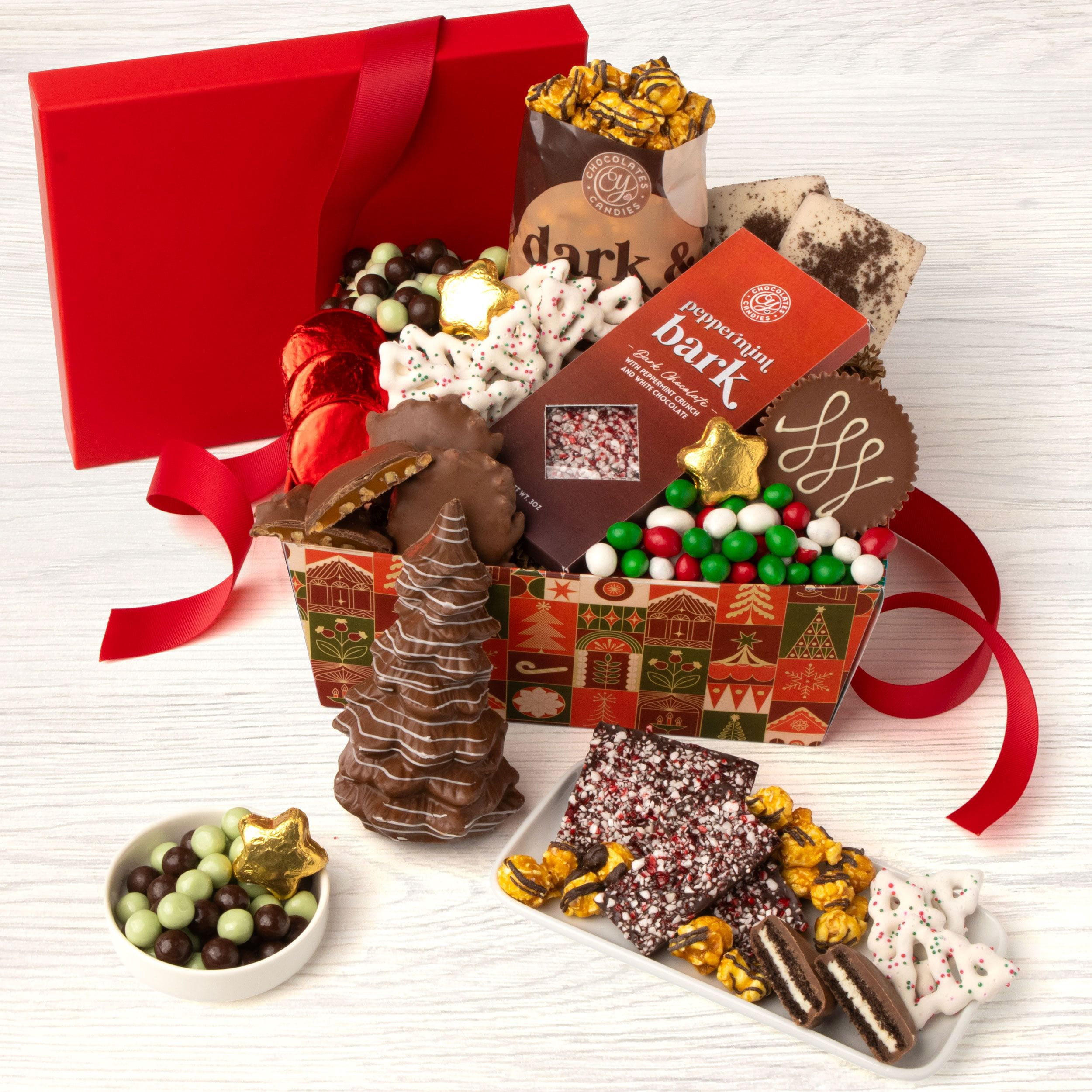 A Gift Inside Holiday Handmade Chocolate Bliss Gift Basket