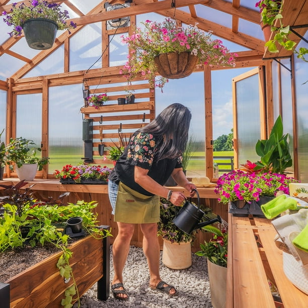 Backyard Discovery 13' x 11' Traditional Cedar Greenhouse - DIY