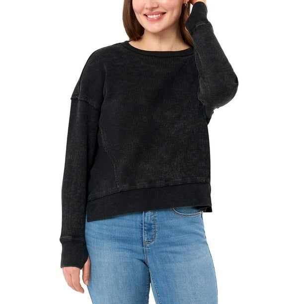 Seven7 Women's Long Sleeve Waffle Crewneck Top - Samsclub.com
