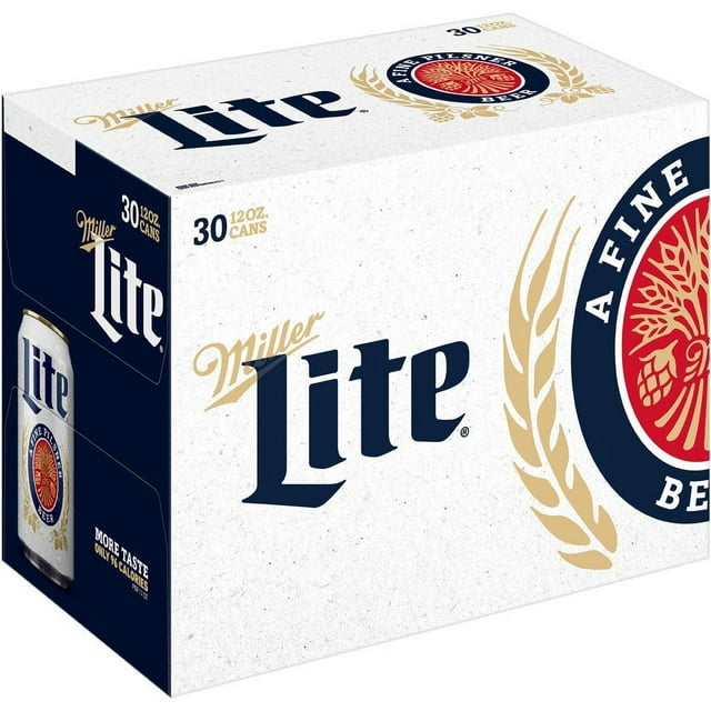 Miller Lite Lager Beer, 12 fl. oz. can, 30 pk.