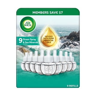 Air Wick Plug In Scented Oil Air Freshener, Ocean Spray & Sea Minerals, 9 Refills