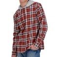 thumbnail image 2 of Aeropostale Men's Flannel Button-Down Hoodie, 2 of 10