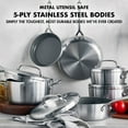 thumbnail image 6 of GreenPan GP5 10-Piece Stainless Steel Cookware Set, 6 of 9