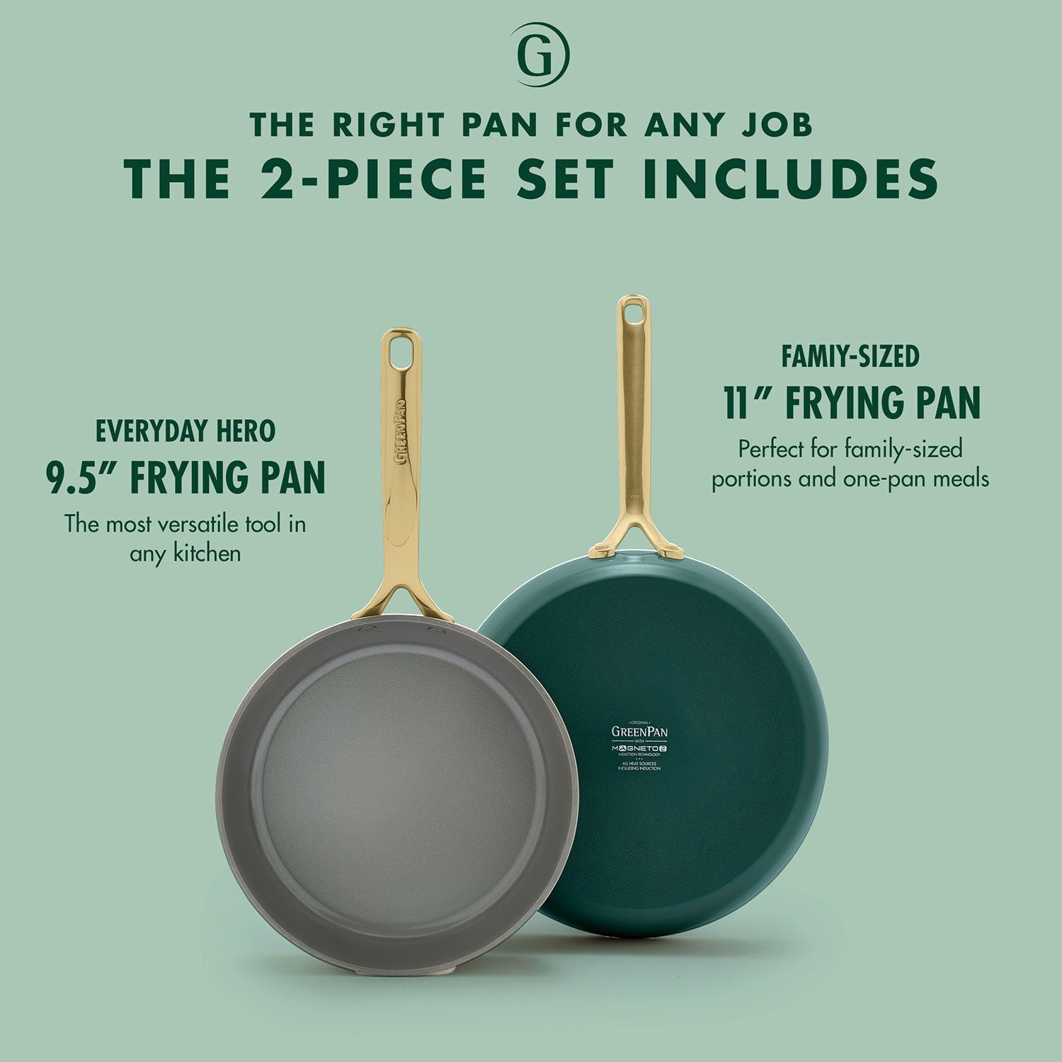 GreenPan GP5 2-Piece Healthy Ceramic Fry Pan Set - Samsclub.com