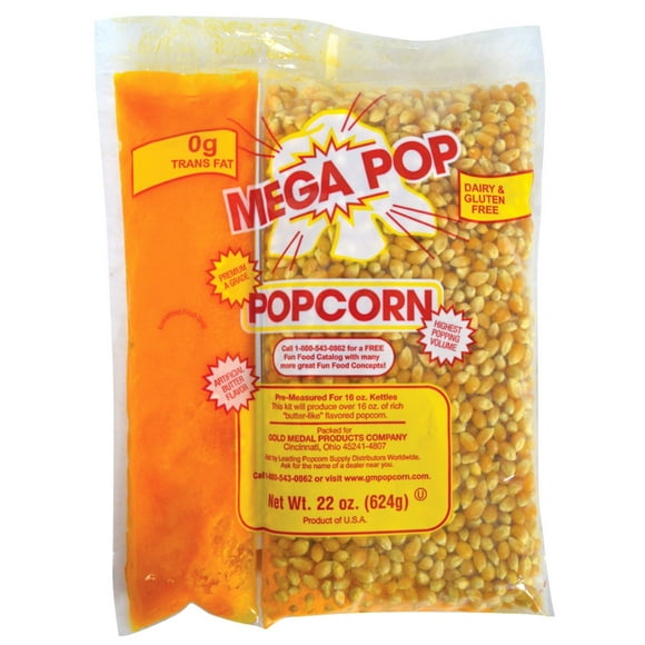 Gold Medal Mega Pop Popcorn Kit, 22 oz.
