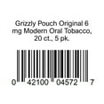 thumbnail image 1 of Grizzly Pouch Original 6 mg Modern Oral Tobacco, 20 ct., 5 pk., 1 of 1