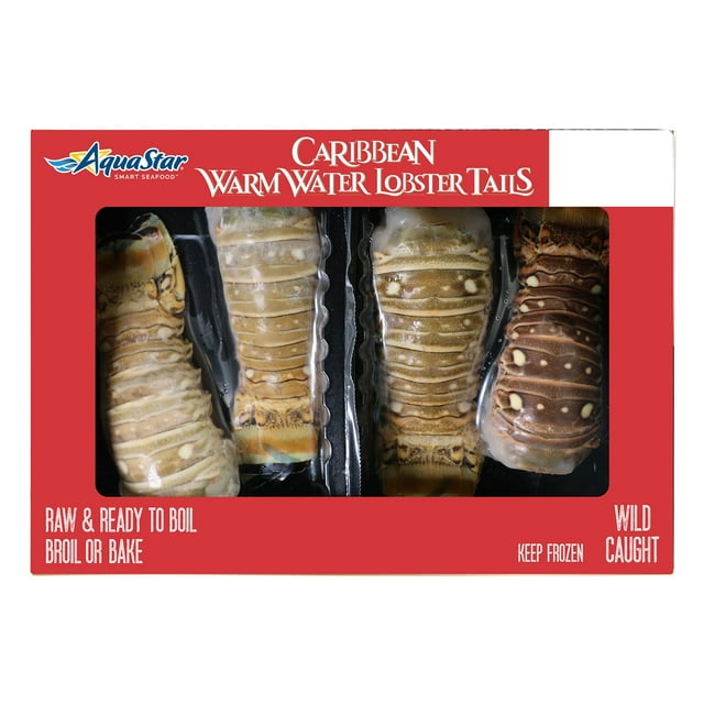 Aqua Star Wild Caught Caribbean Warm Water Lobster Tails, Frozen, 4 ct., priced per pound