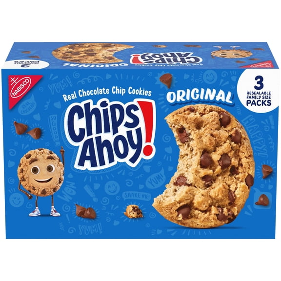 CHIPS AHOY! Chocolate Chip Cookies, Family Size, 18.2 oz., 3 pk.