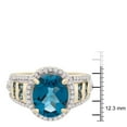 thumbnail image 5 of Blue Topaz & 0.25 CT.T.W. Diamond Ring in 14K Gold, 5 of 5