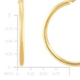 thumbnail image 3 of High Polish Round Tube Hoop Earrings in 14K Gold, 3 of 5