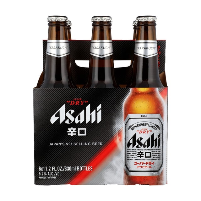 Asahi Super Dry Lager Beer, 12 fl. oz. bottle, 6 pk.