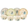 thumbnail image 1 of Zak Designs 8-Piece Bamboo Melamine Kids Dinnerware Set, 1 of 9
