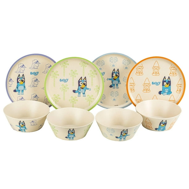 Zak Designs 8-Piece Bamboo Melamine Kids Dinnerware Set - Samsclub.com