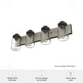 thumbnail image 5 of Hunter Devon Park with Clear Glass Bathroom Vanity Wall Light Fixture, 5 of 8