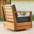 thumbnail image 2 of Member's Mark Newport Teak Swivel Deep Seating Set with Sunbrella Fabric, 3pc, 2 of 7