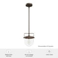 thumbnail image 5 of Hunter Karloff with Clear Glass Pendant Ceiling Light Fixture, 5 of 7