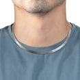 thumbnail image 6 of Italian Sterling Silver Herringbone Chain Necklace, 6 of 7