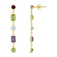 thumbnail image 3 of Multi-Gemstone Station Earrings in 14K Gold, 3 of 5
