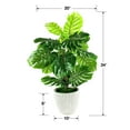 thumbnail image 5 of Faux 34" Split Leaf Philodendron in Ribbed Ceramic Planter, 5 of 5