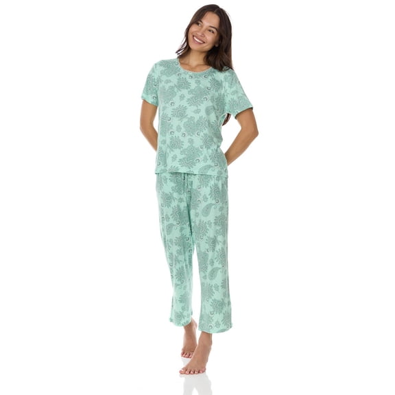 Flora Nikrooz 2 Piece Short Sleeve Capri PJ Set