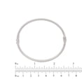 thumbnail image 5 of Italian Diamond Cut Satin Finish Matte Bangle in Sterling Silver, 5 of 8