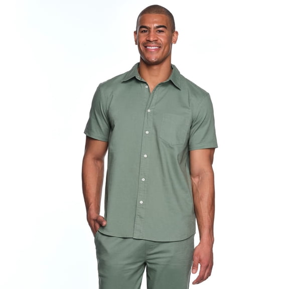 Lands’ End Men's Cotton Linen Button Up