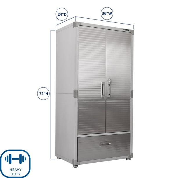 Seville Classics UltraHD Storage Cabinet with Bottom Drawer, 36” W