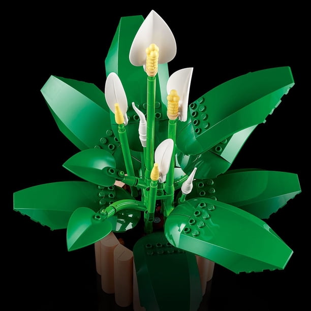 LEGO Botanicals Peace Lily Flower Room Decor Building Set, 474 pc