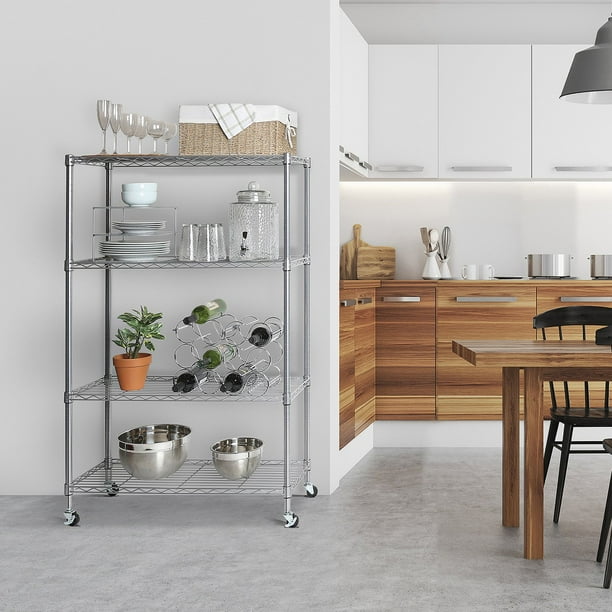 Seville Classics 4-Tier Steel Wire Shelving, 36