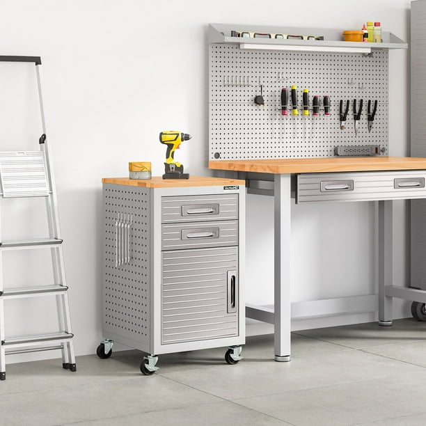 Seville Classics UltraHD 2-Drawer Rolling Storage Cabinet