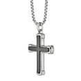 thumbnail image 2 of Men's Stainless Steel Inlay Cross Pendant 24", 2 of 5