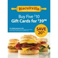 thumbnail image 2 of Biscuitville $50 Gift Card Multi-Pack, 5 x $10, 2 of 3