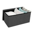 thumbnail image 8 of Seville Classics Foldable Storage Bench Ottoman, Modern Gray,  30" W x 15.7" D x 15.7" H, 8 of 11