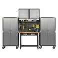 thumbnail image 2 of Seville Classics UltraHD 5-Piece Steel Garage Cabinet Storage Set With Pegboard Workbench, 10' Wide, 2 of 3